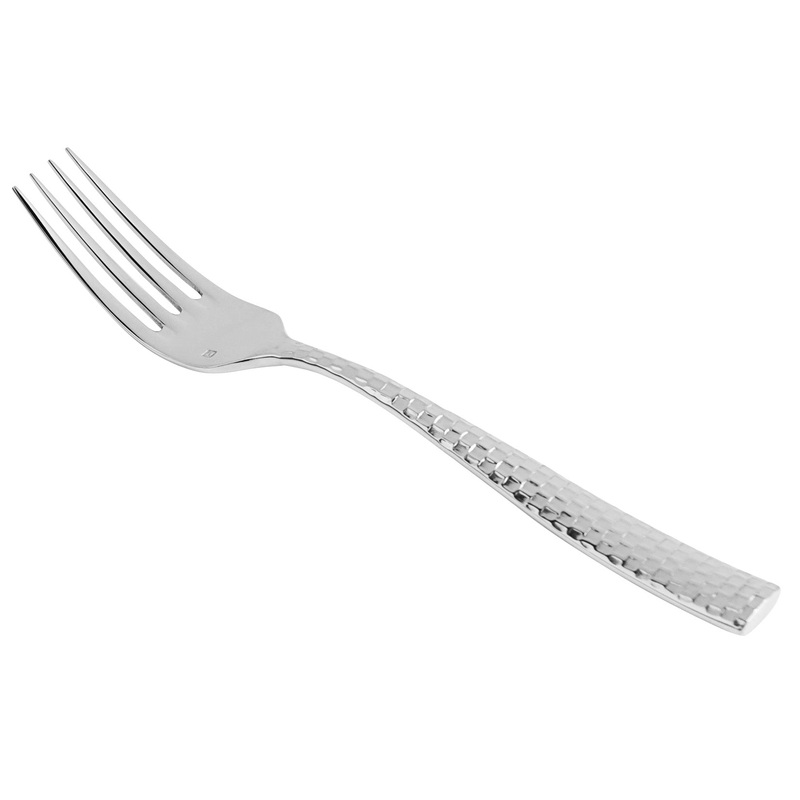 Fortessa 1.5.102.FC.012 Lucca Faceted 7 1/8″ 18/10 Stainless Steel Extra Heavy Weight Salad / Dessert Fork – 12/Pack