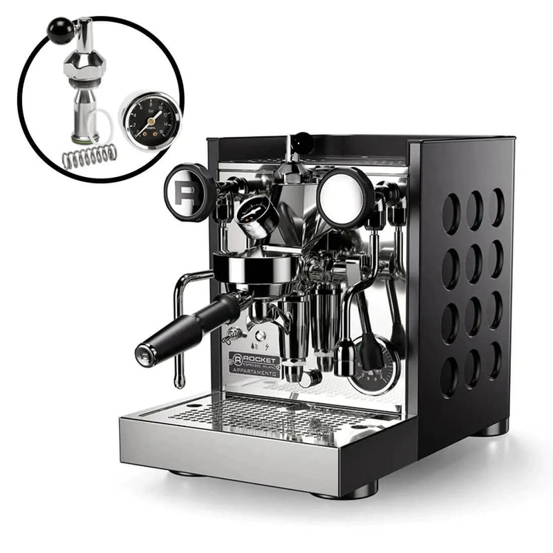 Rocket Appartamento TCA Espresso Machine with Flow Control RE502B3B12 (Black – Black)