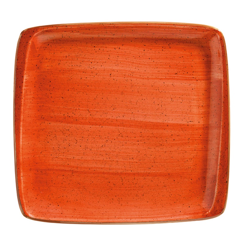 Terracota 12.75″ x 12″ x h:0.75″ Square Terracotta Porcelain Platter