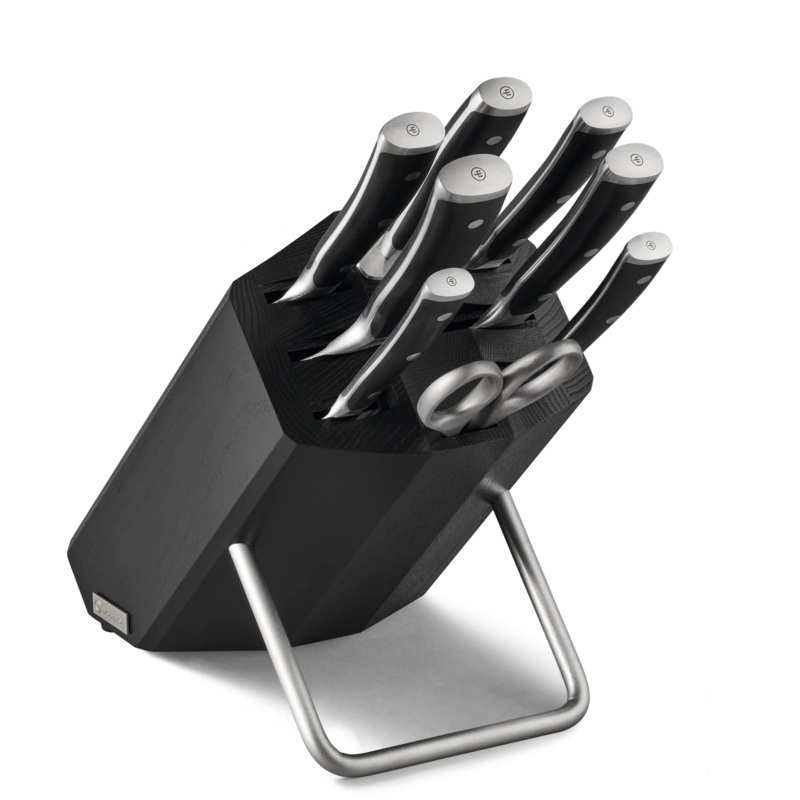Wusthof Classic Ikon – 9 Pc. Knife Block Set, Black