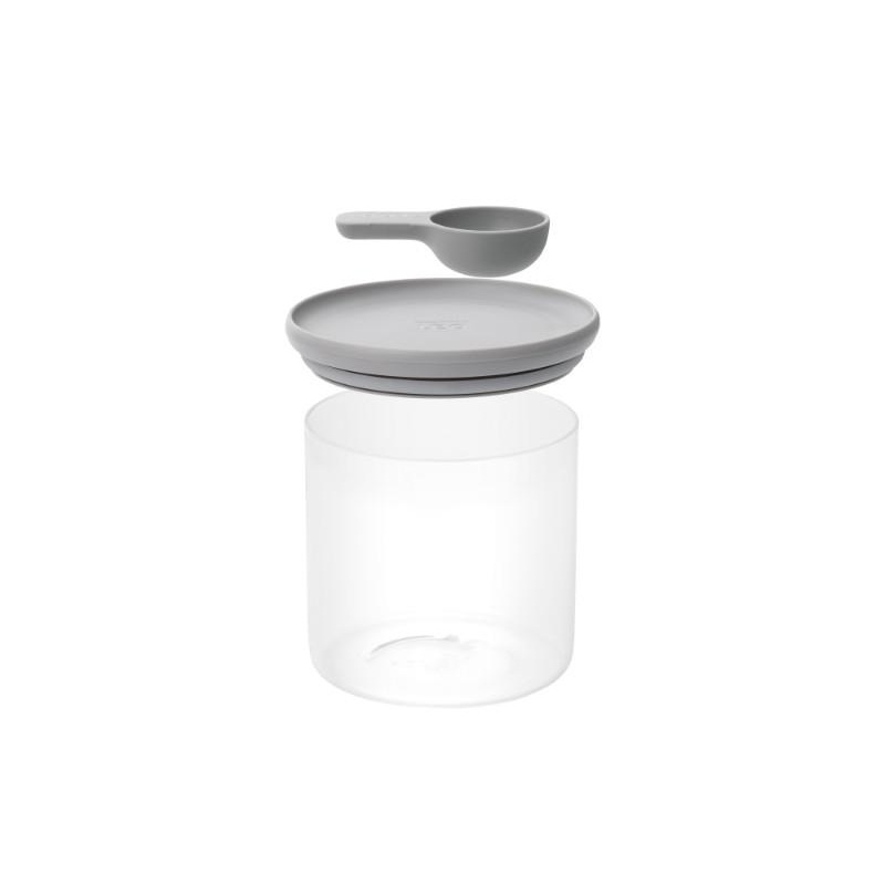 BergHOFF Leo 1.2Qt. Glass Food Container 5″, Gray Spoon