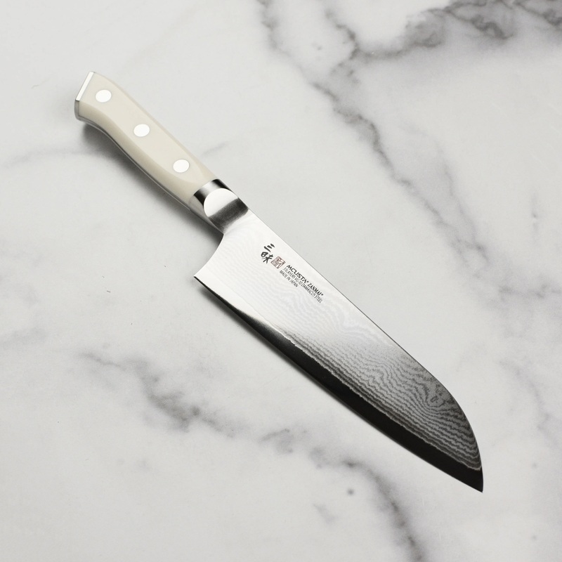 Zanmai Classic Damascus Corian 7″ Santoku