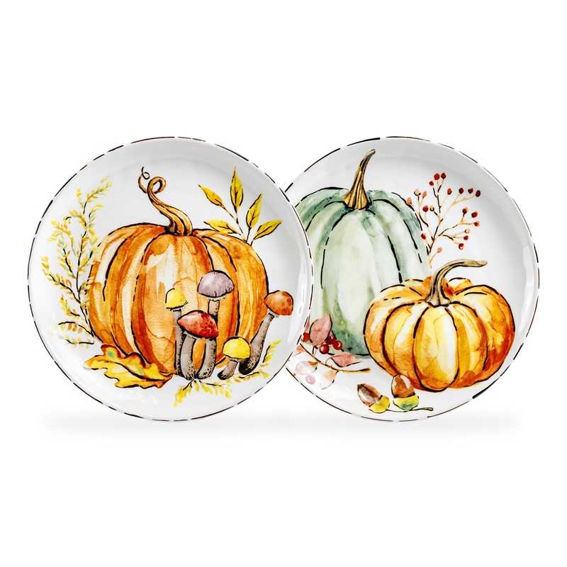 8.75″ Fall Pumpkins Salad/Dessert Plate