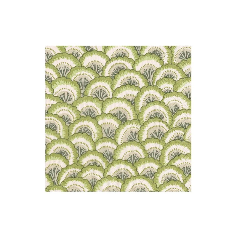 Caspari Pontchartrain Scallop Green Cocktail Napkins – 20 Per Package