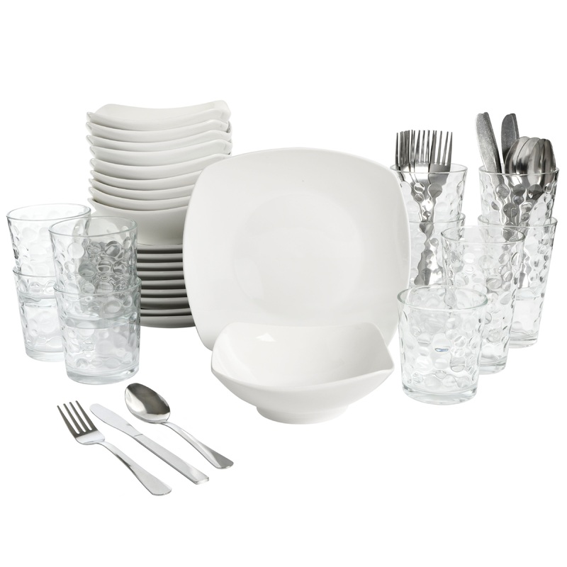 Gibson Home Everyday Square 48-Piece Kitchen Basic Essentials Set