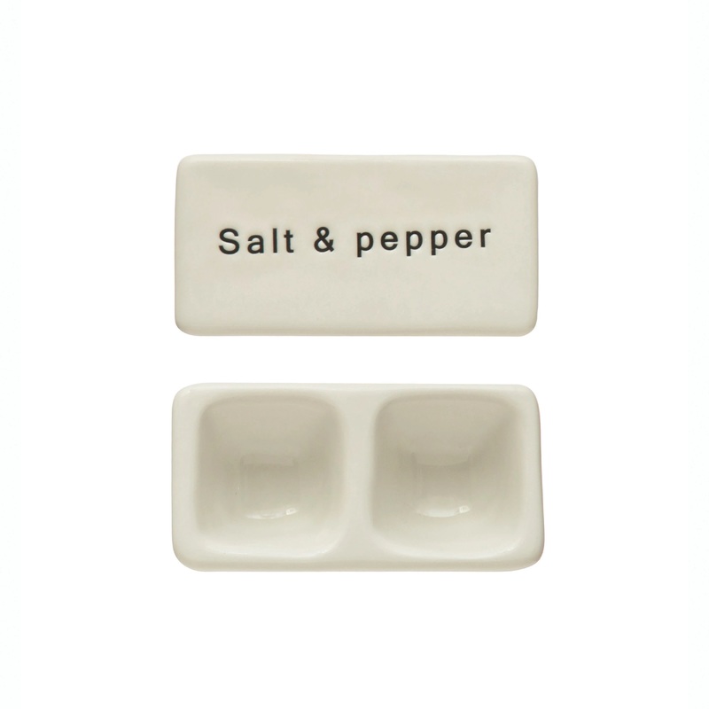 Stoneware Pinch Pot with Lid “Salt and Pepper”