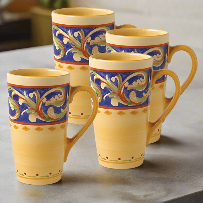 Villa della Luna Set of 4 Latte Mugs