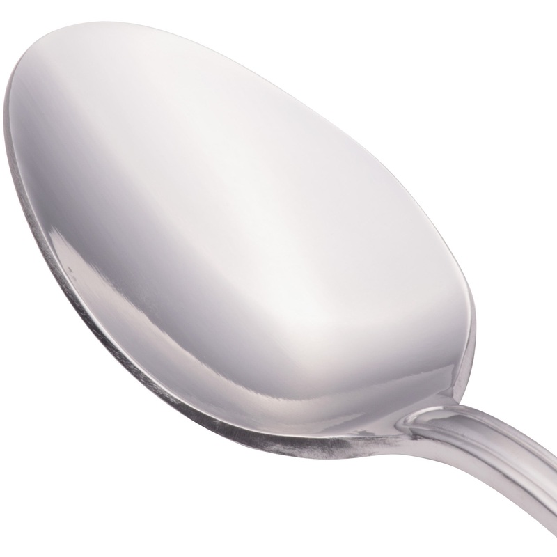 Walco 6607 Saville 6 9/16″ 18/0 Stainless Steel Heavy Weight Dessert Spoon – 12/Pack