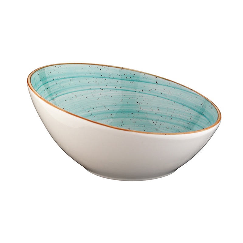 Aqua dia.7.25″ h:3.25″ 15 oz. Round Blue Porcelain Bowl