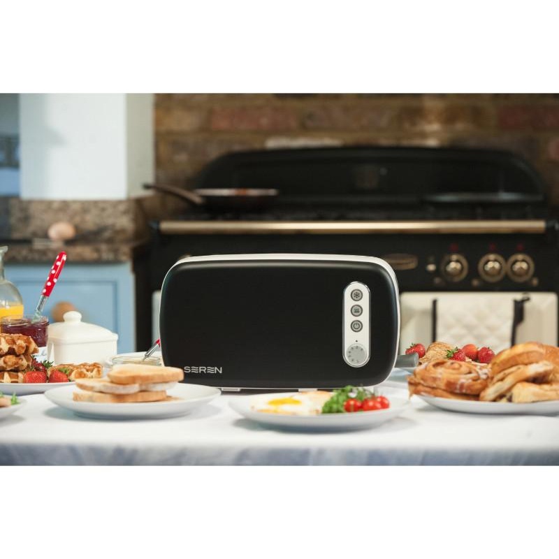 BergHOFF Seren 2Pc Side Loading Toaster with Black Panel