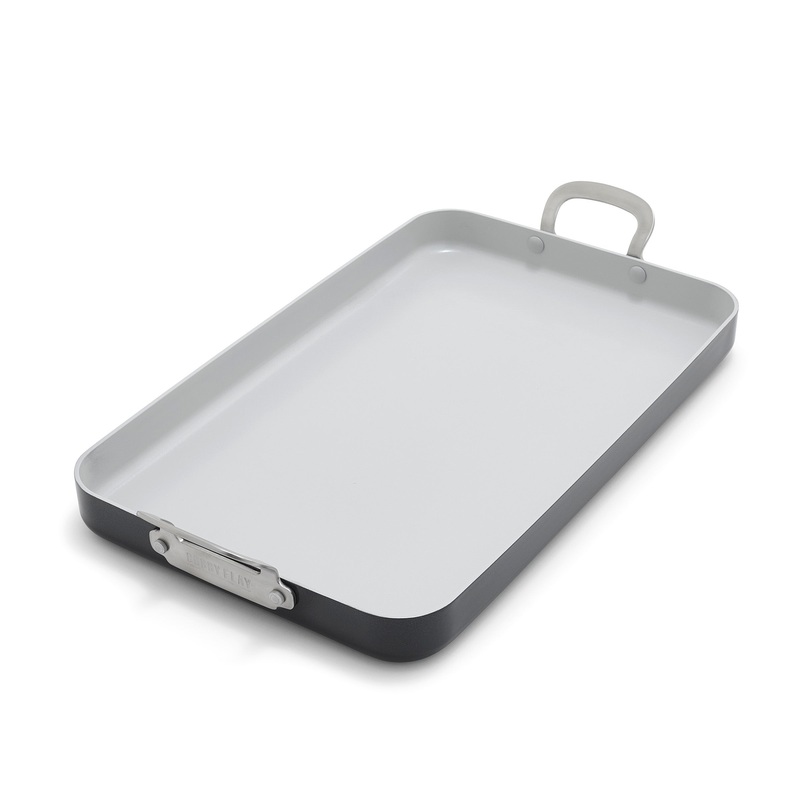 Bobby Flay by GreenPan Professional Ceramic Nonstick 18″ x 11″ Double Burner Griddle | Graphite