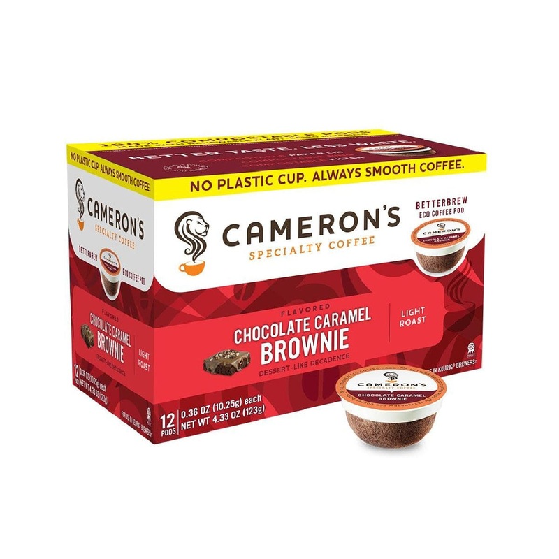 Cameron’s Chocolate Caramel Brownie Single-Serve Eco Coffee Pods (Case of 72)