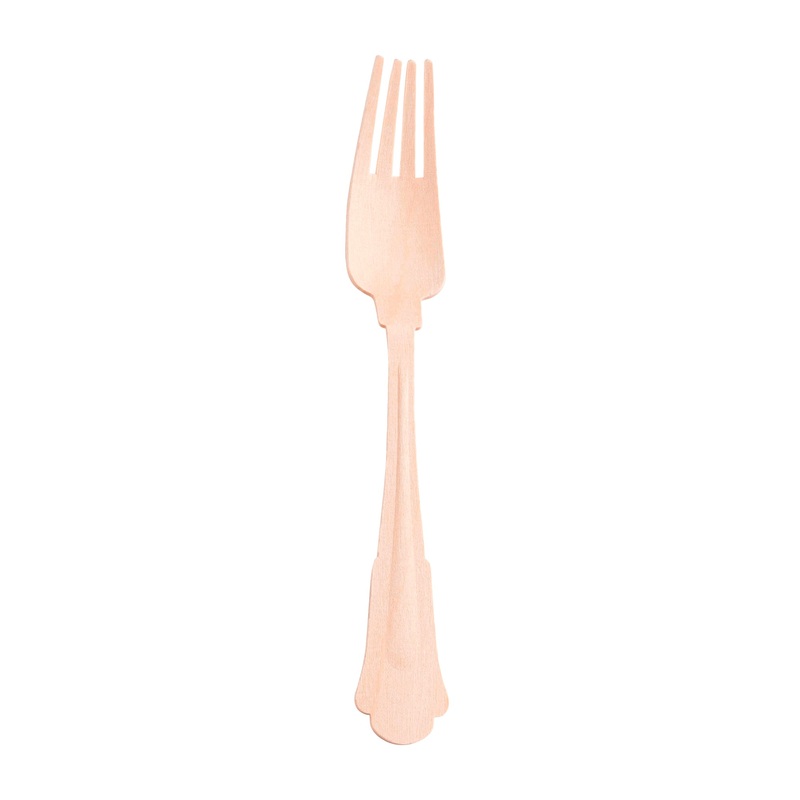 Silhouette Birch Wood Eco Friendly Disposable Dinner Forks