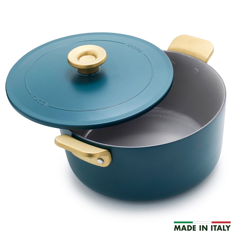 Stanley Tucci Ceramic Nonstick 6.5-Quart Dutch Oven | Venetian Teal
