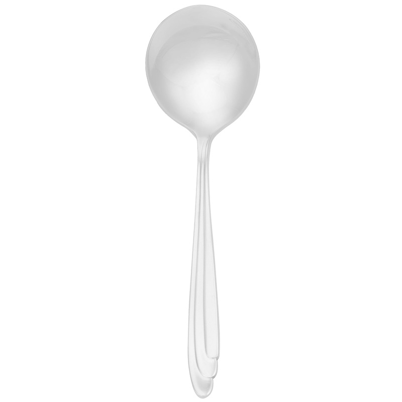 Walco 1912 Continuo 6″ 18/10 Stainless Steel Extra Heavy Weight Bouillon Spoon – 12/Pack