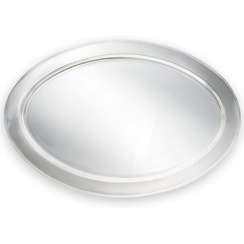 22 Stainless Steel Oval Serving Platter – Heavy Duty Metal Serving Tray Serving Platters for Appetizer Snack Fruit Cake Server Party Food Display Tray Serving Dishes for Entertaining