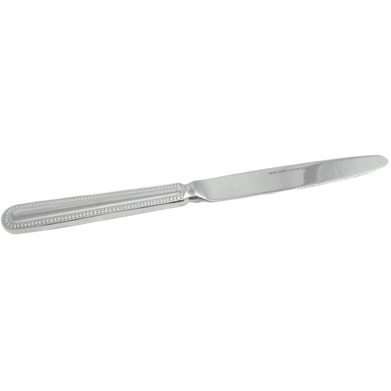 Bon Chef S1012 Sombrero 9 5/8″ 13/0 Stainless Steel Extra Heavy European Size Solid Handle Dinner Knife – 12/Pack