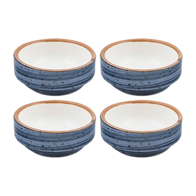 Dusk dia.2.25″ h:1″ 1 oz. Round Blue Porcelain Ramekin (Set of 4)