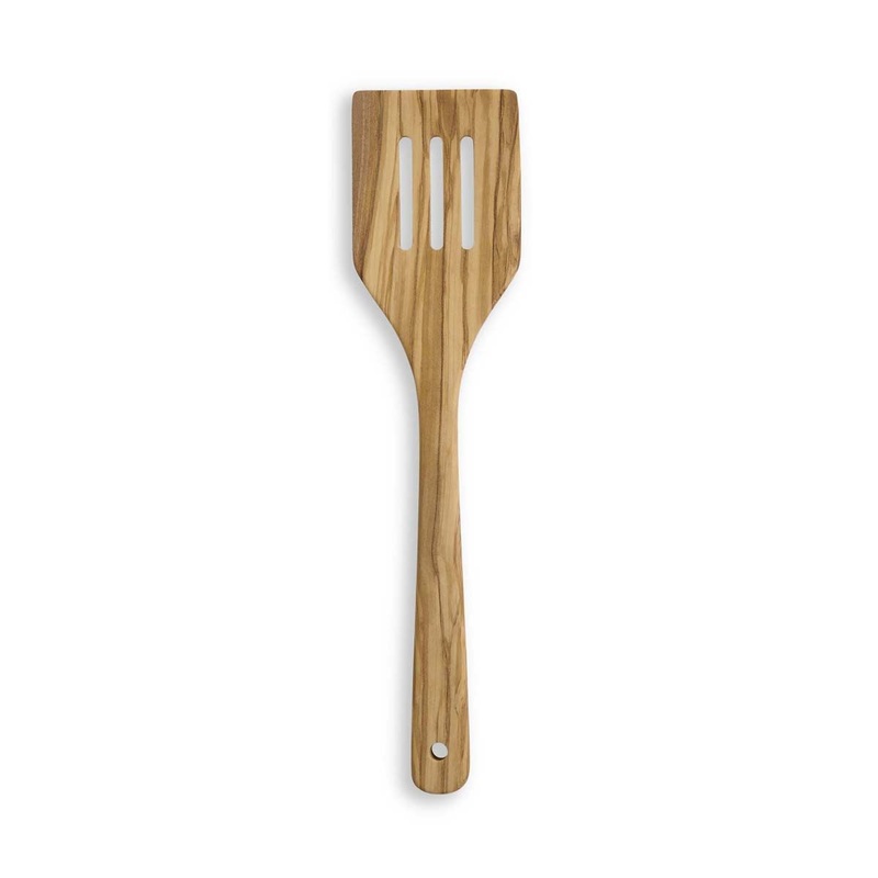 Italian Olivewood Slotted Turner, 12″