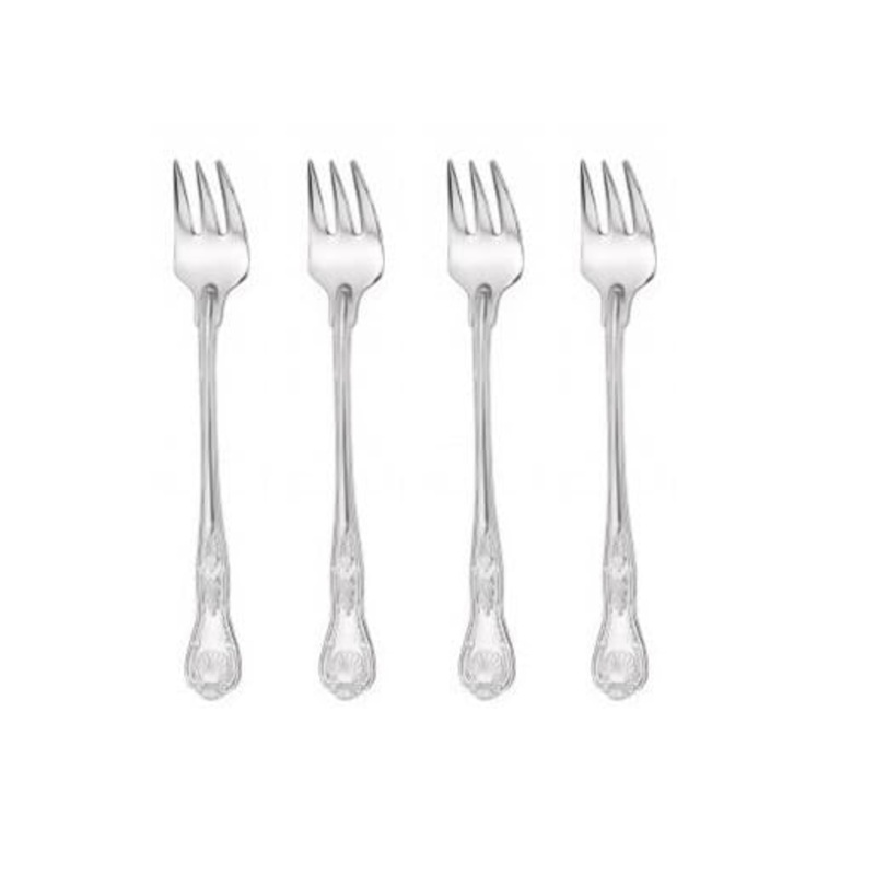 Oneida Kings 18/10 Stainless Set of 4 Oyster / Cocktail Forks