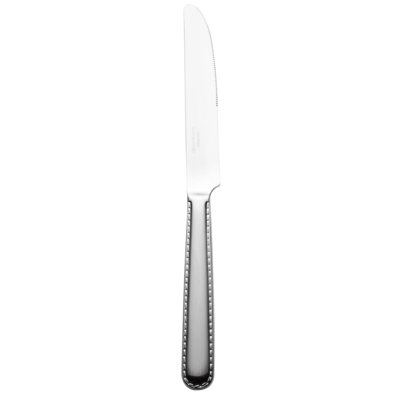 Reed & Barton RB128-5921 Stitch 9 1/2″ 18/10 Stainless Steel Extra Heavy Weight Dinner Knife – 12/Pack