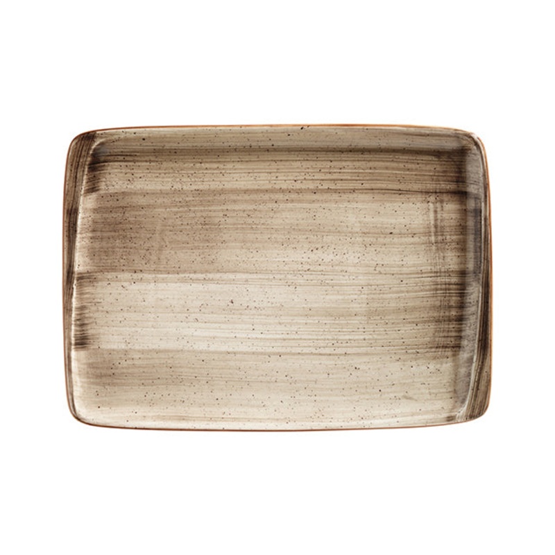 Terrain 14.25″ x 10.25″ x h:0.75″ Rectangular Brown Porcelain Platter