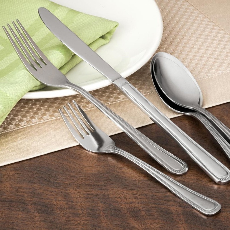 Walco 5506 Poise 6 1/16″ 18/0 Stainless Steel Medium Weight Salad Fork – 12/Pack
