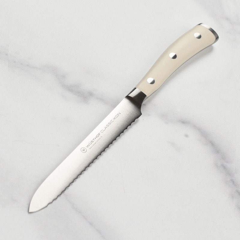 Wusthof Classic Ikon Creme 5″ Serrated Utility Knife