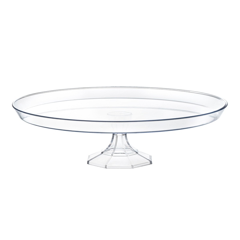 10.5″ Clear Small Round Plastic Cake Stands