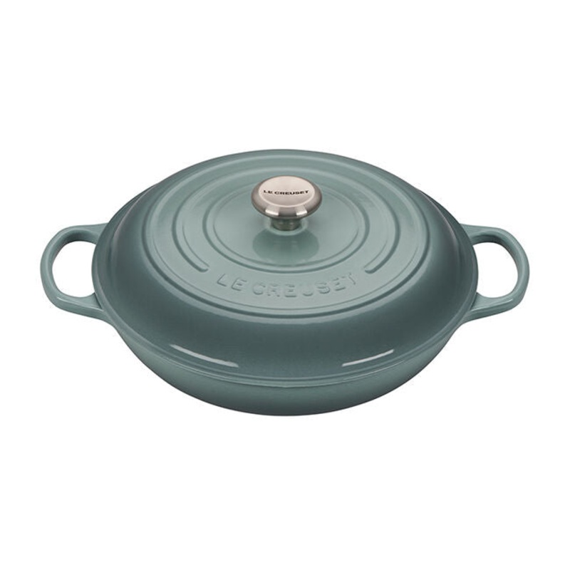 Le Creuset – 3.5 Qt. Signature Braiser – Sea Salt