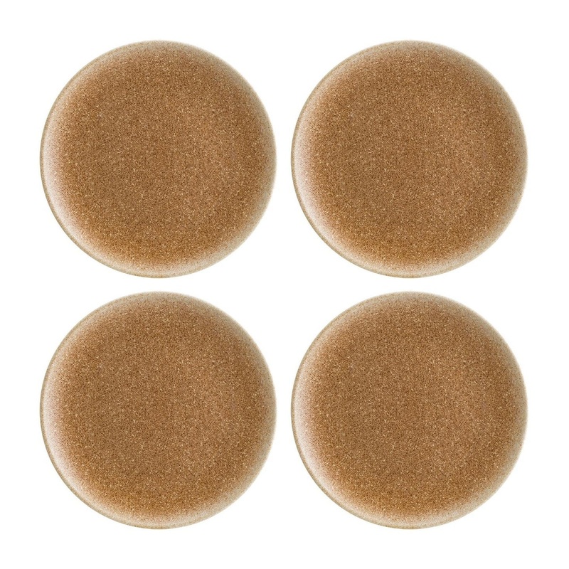 Luca Salmon Matte dia.8.25″ Round Brown Porcelain Plate (Set of 4)