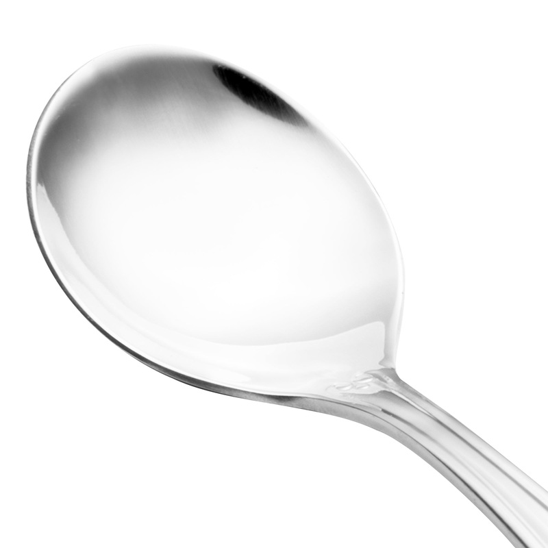 Walco 5412 Danish Pride 6 3/4″ 18/0 Stainless Steel Heavy Weight Bouillon Spoon – 12/Pack