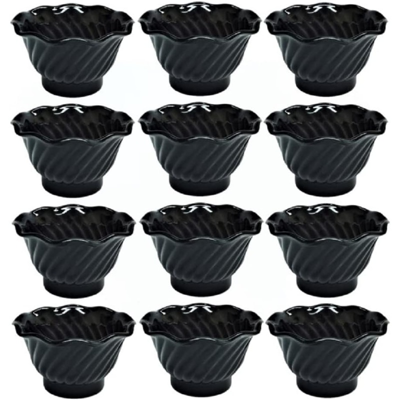 5 oz.Dessert Dish Cups Set of 12- Small Plastic Dessert Cups Reusable Serving Bowl for Tasting Party Desserts Appetizers Ice Cream Sundae Bowls for Kids