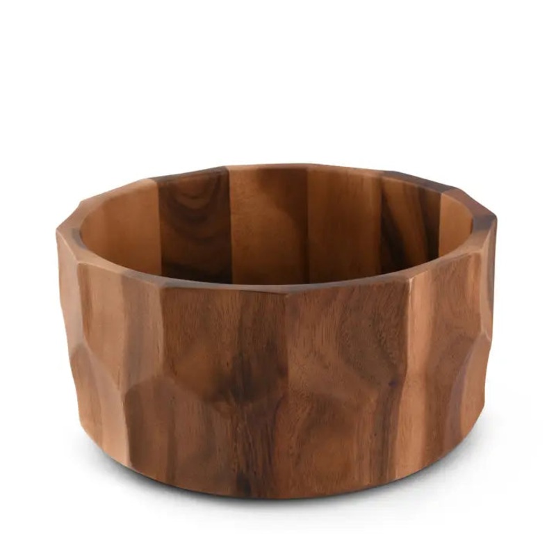 Diamond Pattern Wood Bowl
