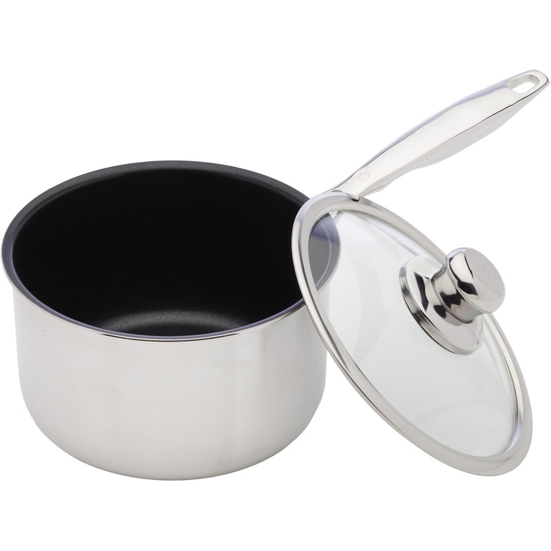 Swiss Diamond – 7″ Nonstick Clad Sauce Pan w/Glass Lid