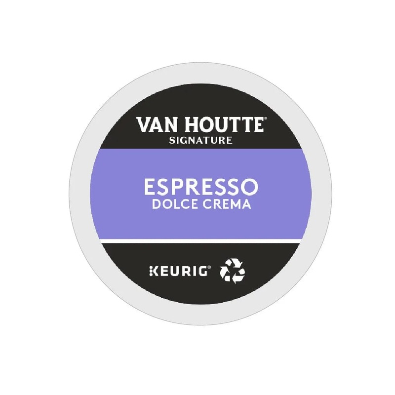 Van Houtte Organic Espresso Dolce Crema K-Cup Recyclable Pods (Case of 80)
