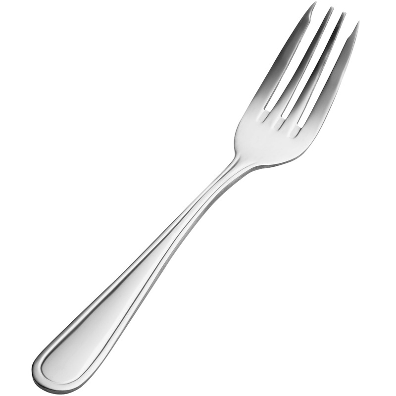 Bon Chef S307 Tuscany 7 1/8″ 18/10 Stainless Steel Extra Heavy Salad / Dessert Fork – 12/Pack