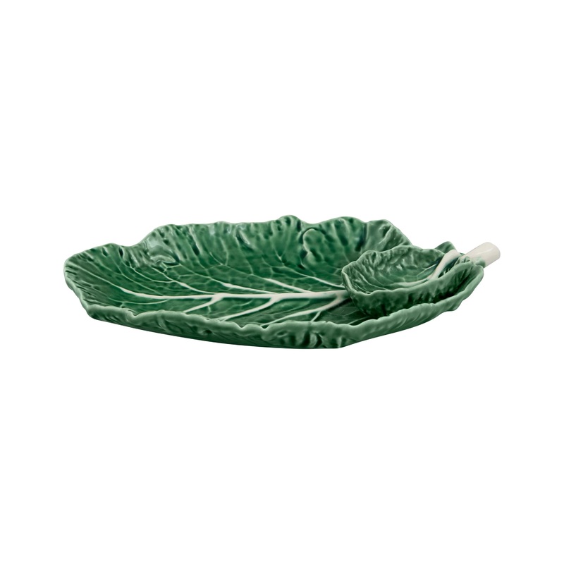 Bordallo Pinheiro Cabbage Leaf with Small Bowl 11″