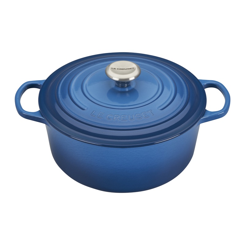 Le Creuset 5 1/2 Qt. Signature Round Dutch Oven w/Stainless Steel Knob – Marseille- Personalized Engraving Available