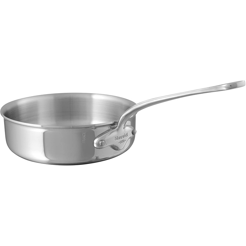 Mauviel M’Cook Stainless Steel Saute Pan, 6.3 Inch