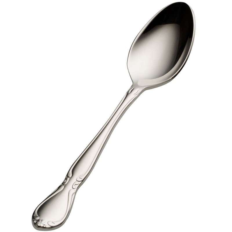 Bon Chef S1816 Queen Anne 5″ 18/10 Stainless Steel Demitasse Spoon – 12/Pack