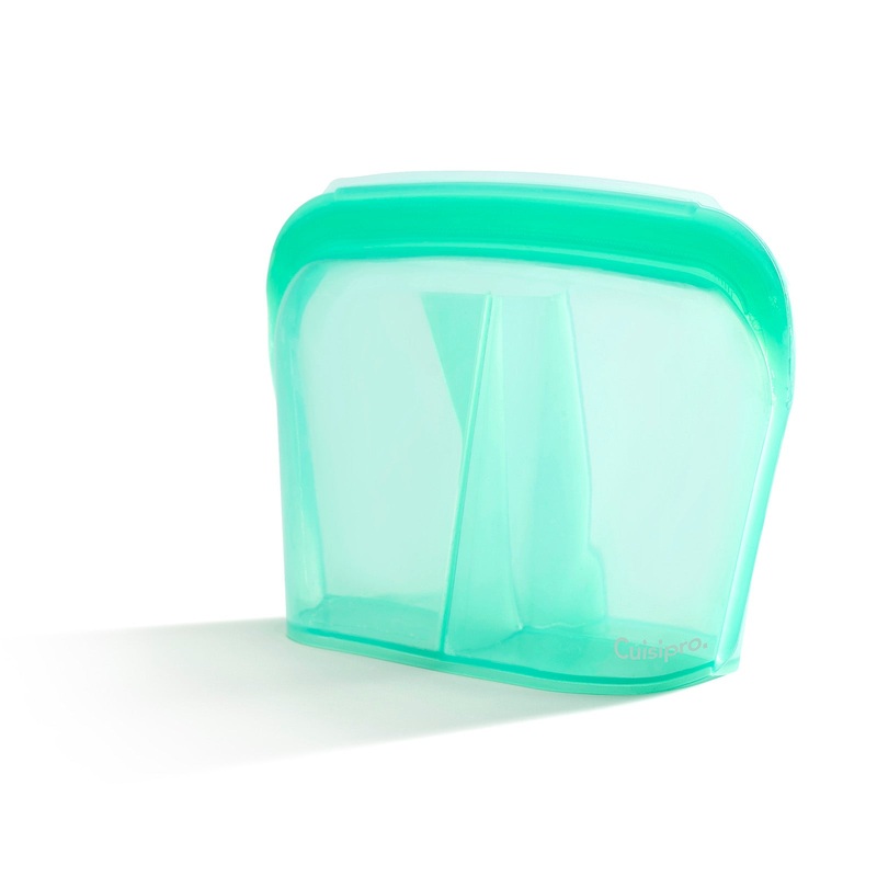 Cuisipro Pack-It Silicone Reusable Stand Up Storage Bag w/Divider, 1300ml/44 oz