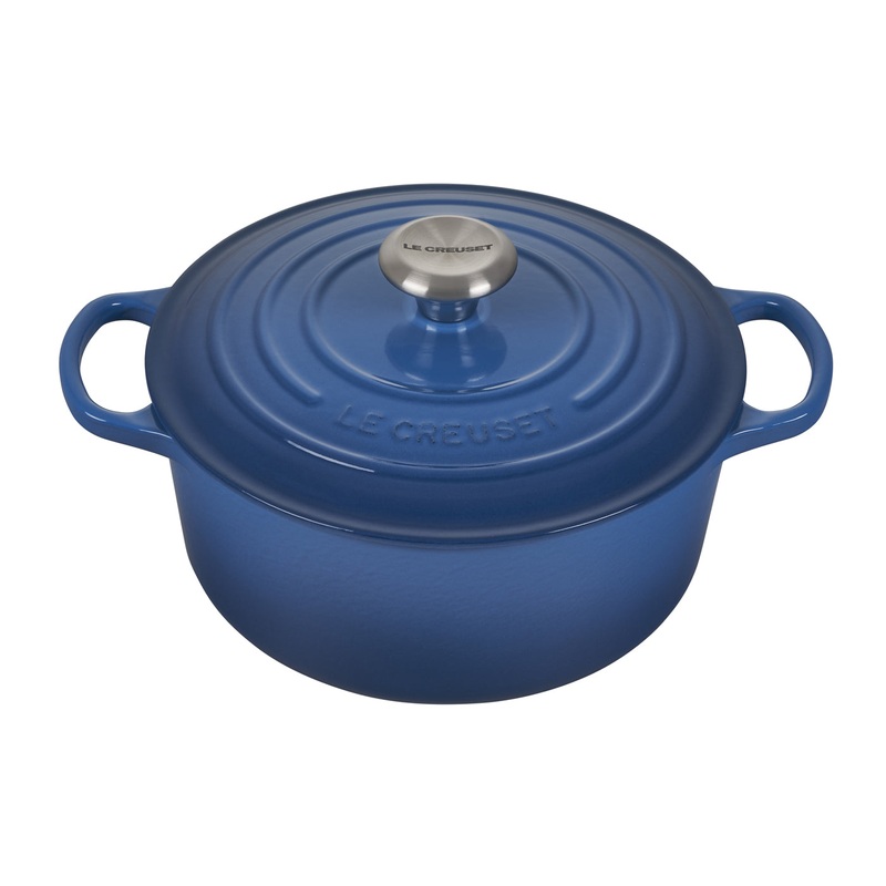 Le Creuset 4 1/2 Qt. Signature Round Dutch Oven w/Stainless Steel Knob – Marseille- Personalized Engraving Available