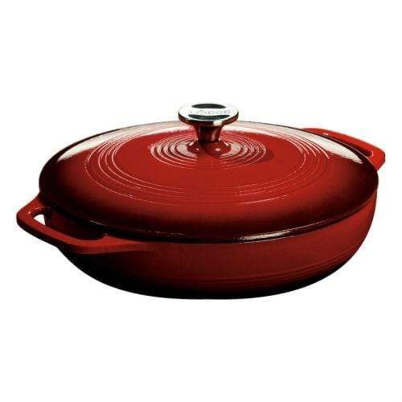 Lodge Color Enamel Cast Iron 3 qt. Covered Casserole – Island Spice Red