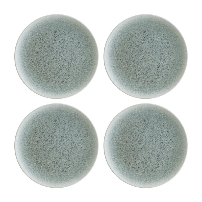 Luca Ocean Matte dia.6.75″ Round Blue Porcelain Plate (Set of 4)