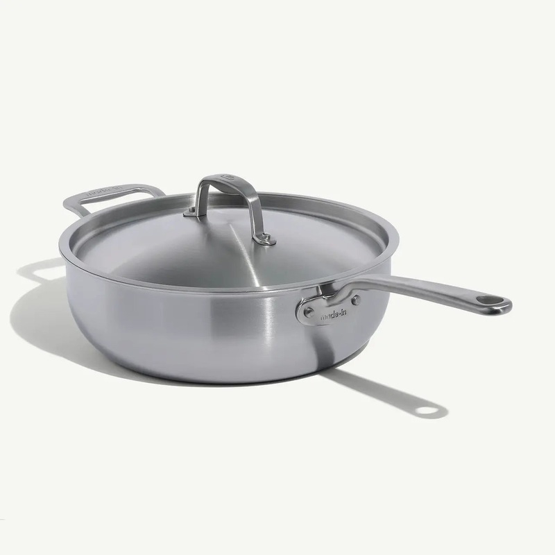 Stainless Clad Saucier with Lid – 5 Qt