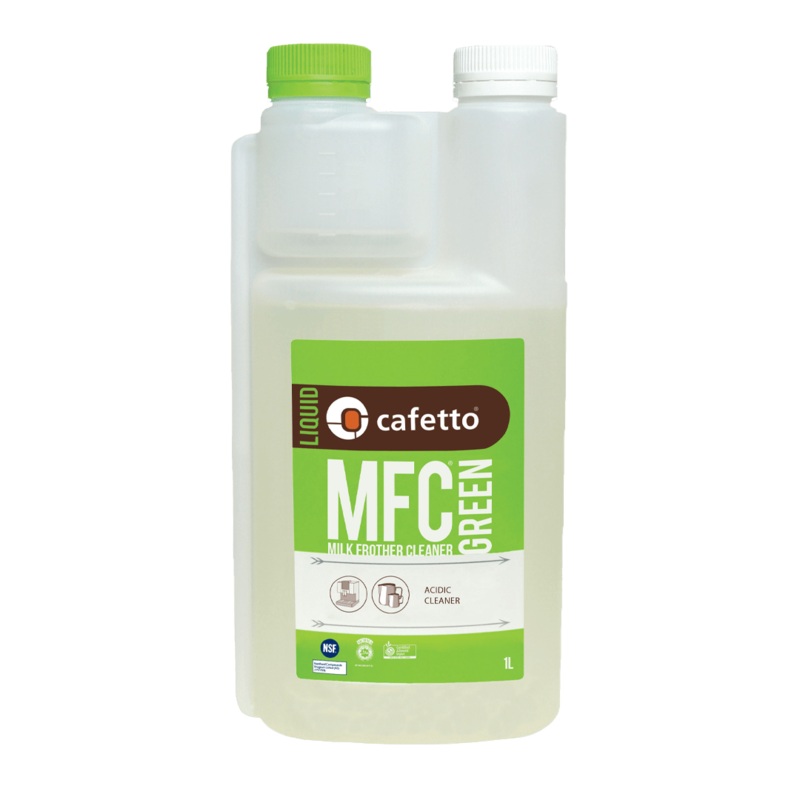 Cafetto MFC Green Milk Frother Cleaner 1 Liter / 34oz Bottle