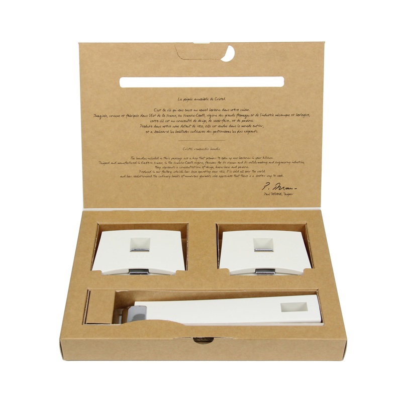 Cristel Mutine Removable Handle – Set of 1 Handle + 2 Side Handles – White