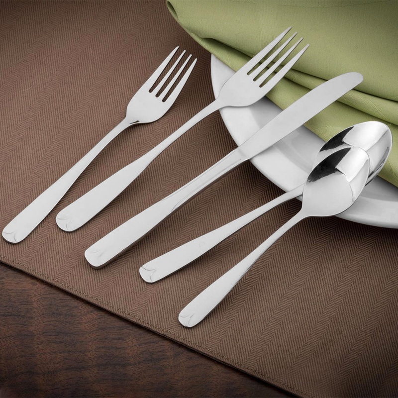 Walco 8406 Olde Towne 6 15/16″ 18/0 Stainless Steel Medium Weight Salad Fork – 12/Pack