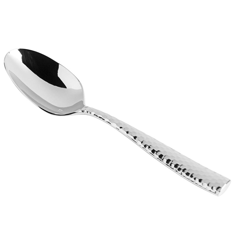 Fortessa 1.5.102.FC.022 Lucca Faceted 4 5/8″ 18/10 Stainless Steel Extra Heavy Weight Demitasse Spoon – 12/Pack